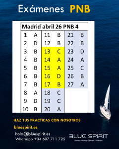 examen de PNB Madrid abril de 2026
